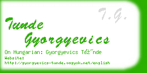 tunde gyorgyevics business card